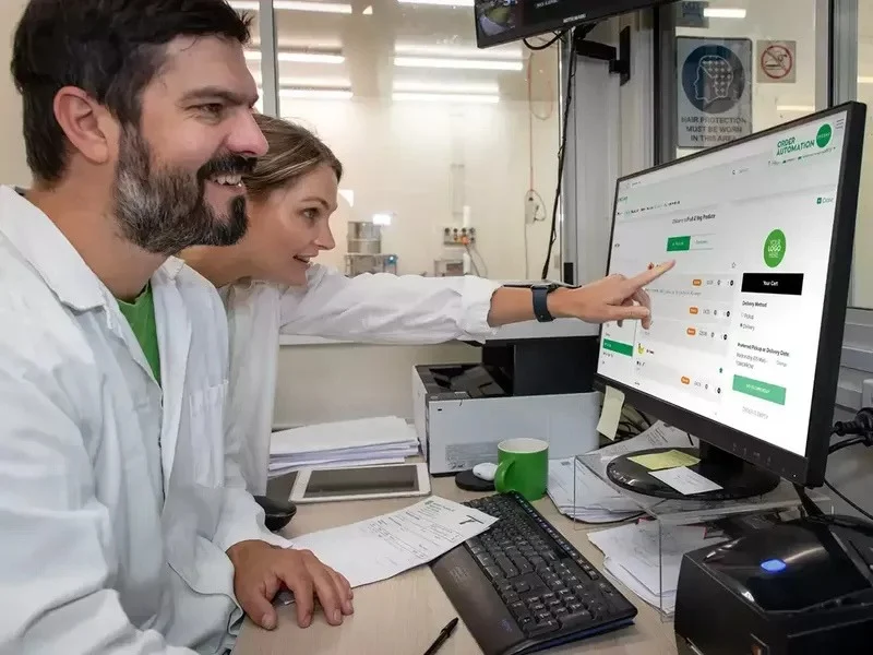 Staff using the House of Carnivore ordering management system